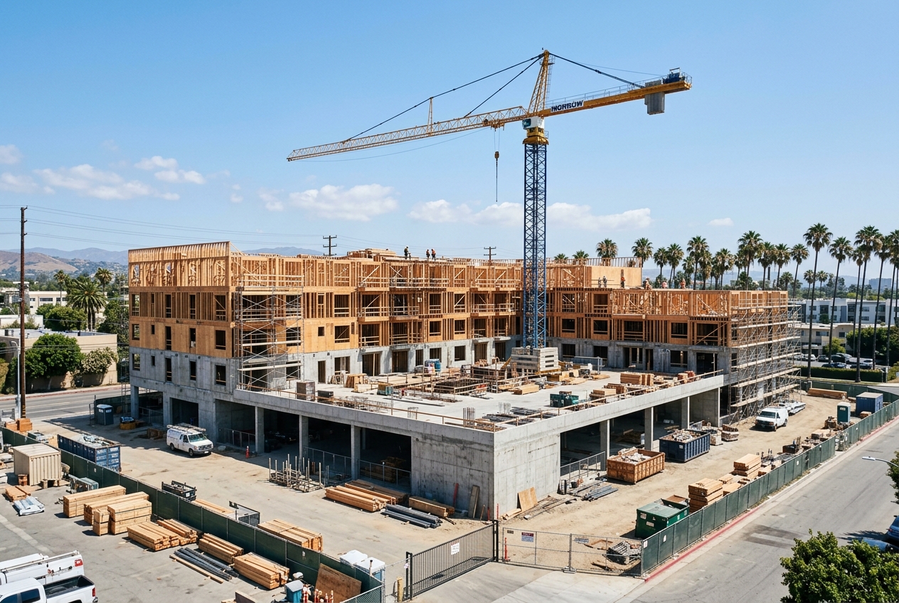 Next Horizon Builders ground-up multifamily project under construction in Southern California