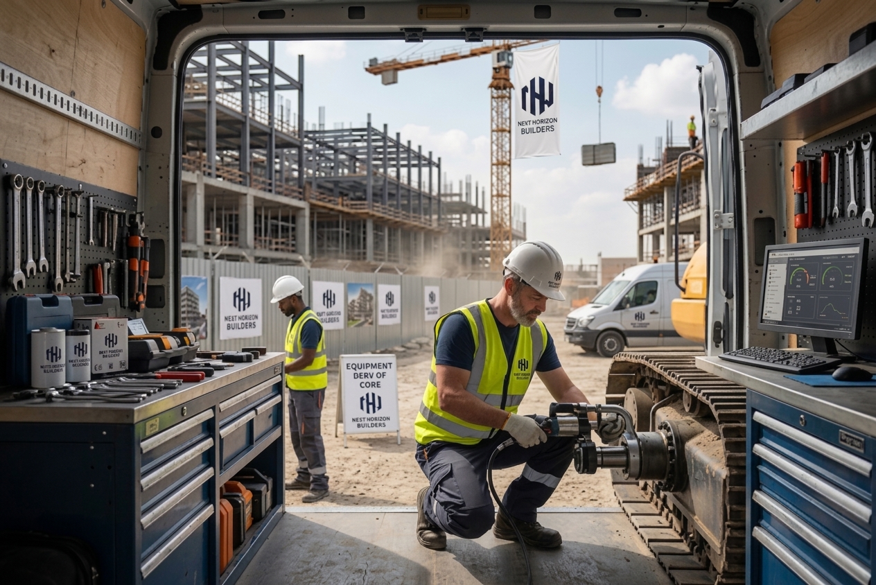 Next Horizon Builders worker overlooking a Southern California construction site